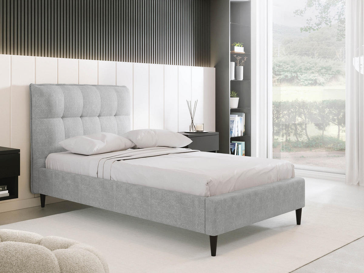 POLSTRBETT Abril 914Y - Schwarz/Grau, Holzwerkstoff/Kunststoff (90/200cm) - MIRJAN24