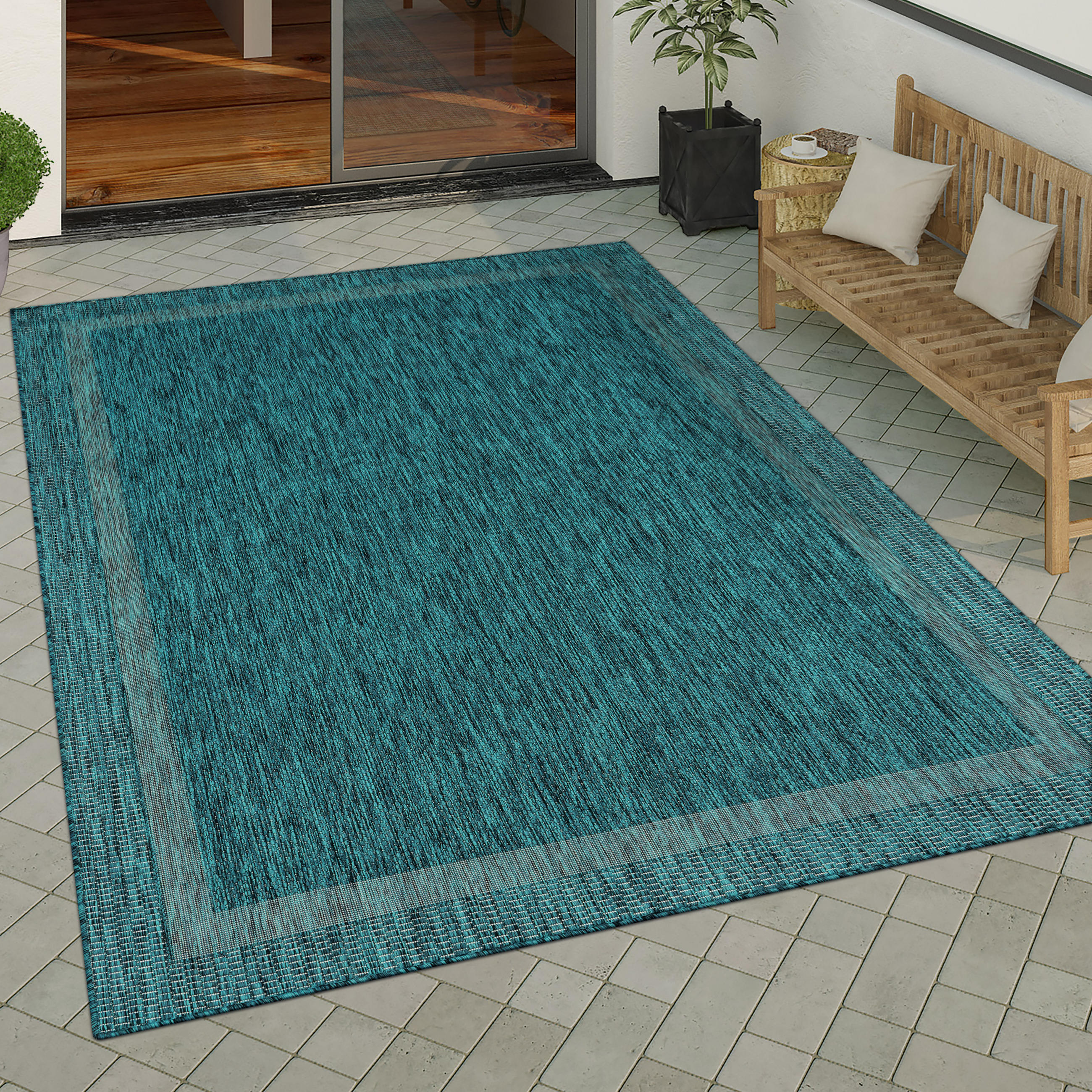 OUTDOORTEPPICH 200/200 cm Roma 272 - Türkis, Textil (200/200cm) - Paco Home