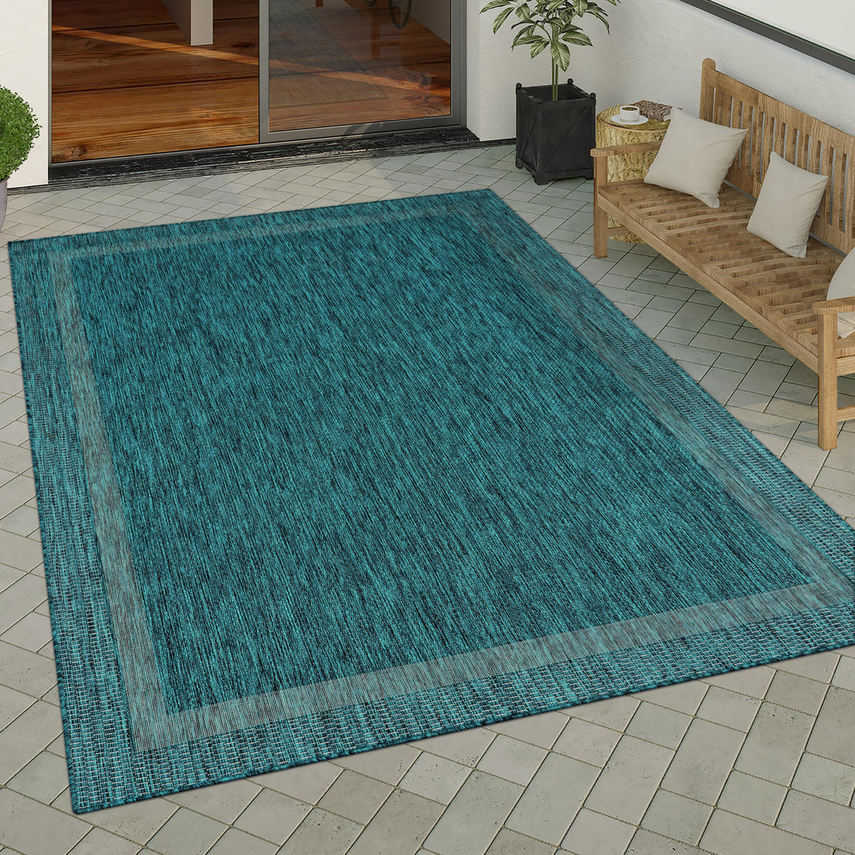 OUTDOORTEPPICH 300/400 cm Roma 272 - Türkis, Textil (300/400cm) - Paco Home