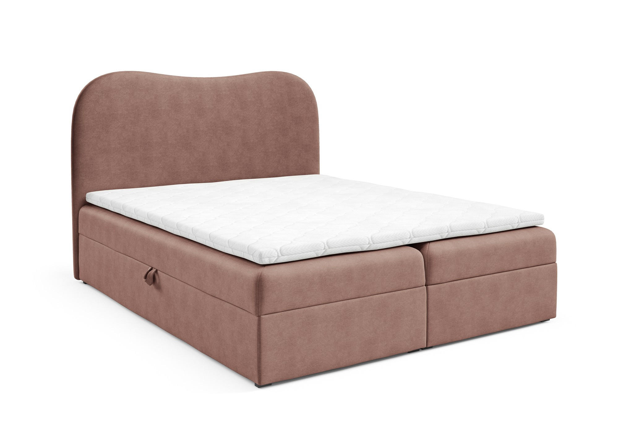 BOXBETT Darlin In überlänge - Rosa, Holzwerkstoff/Textil (200/220cm) - Fun Möbel
