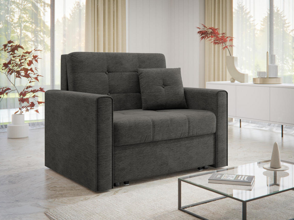 SCHLAFSOFA Viva Lux I - Dunkelgrau, Holz/Textil (103/85/98cm) - MIRJAN24