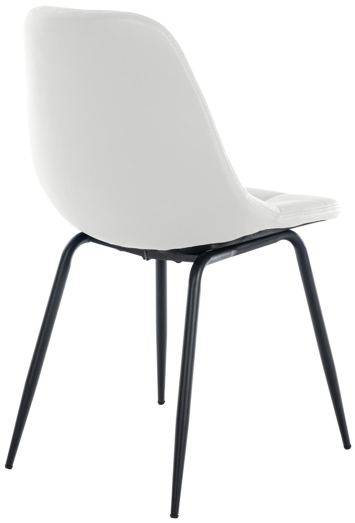 STUHL Lederlook weiß - Schwarz/Weiß, Textil/Metall (46/82/52cm) - CLP