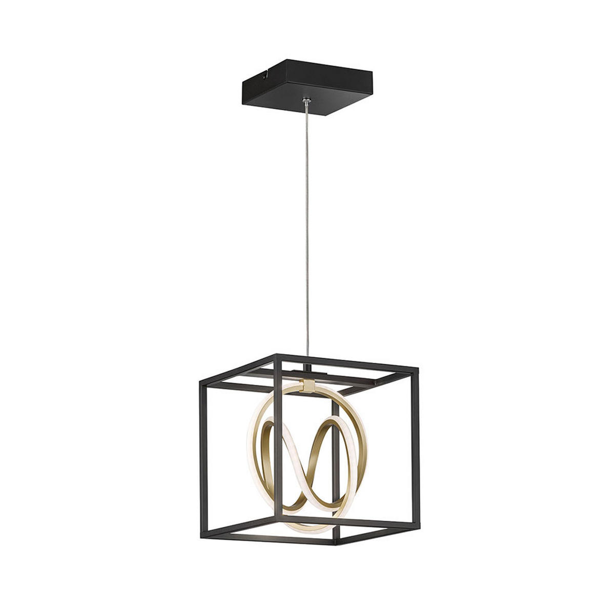 LED HÄNGELAMPE Gisi Schwarz Gold - Schwarz, Metall (25/25/150cm)