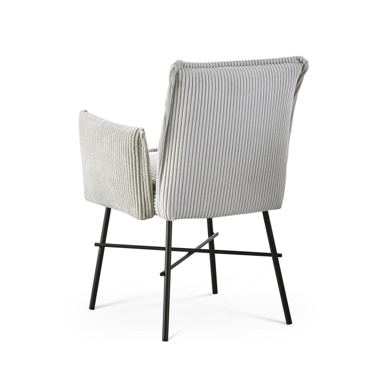 ARMLEHNSTUHL JÜRGEN Hellgrau - Hellgrau, Metall (63/84/63cm) - B&D Home