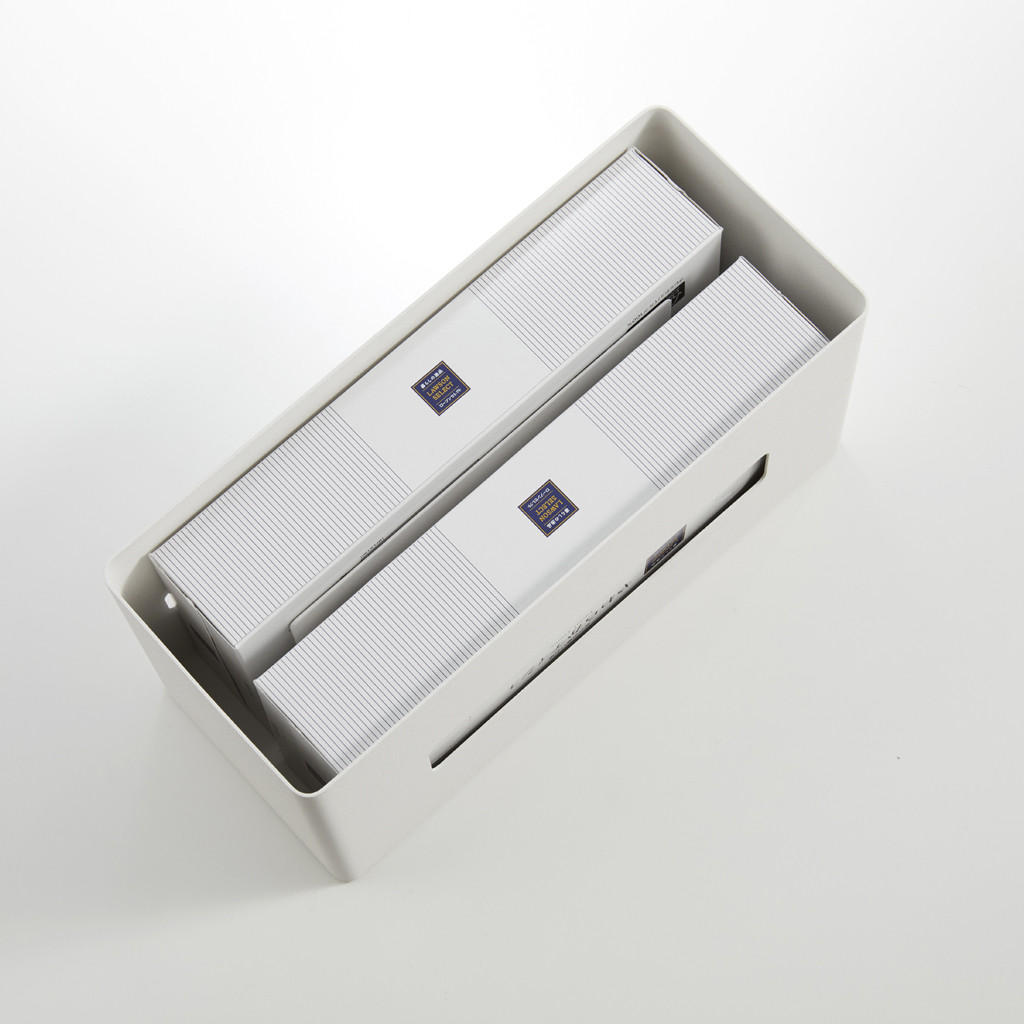 Thumbnail - Yamazaki Taschentuchhalter, Weiß, Metall, 11x14x26.5 cm, Badaccessoires, Waschplatzzubehör, Taschentuchboxen