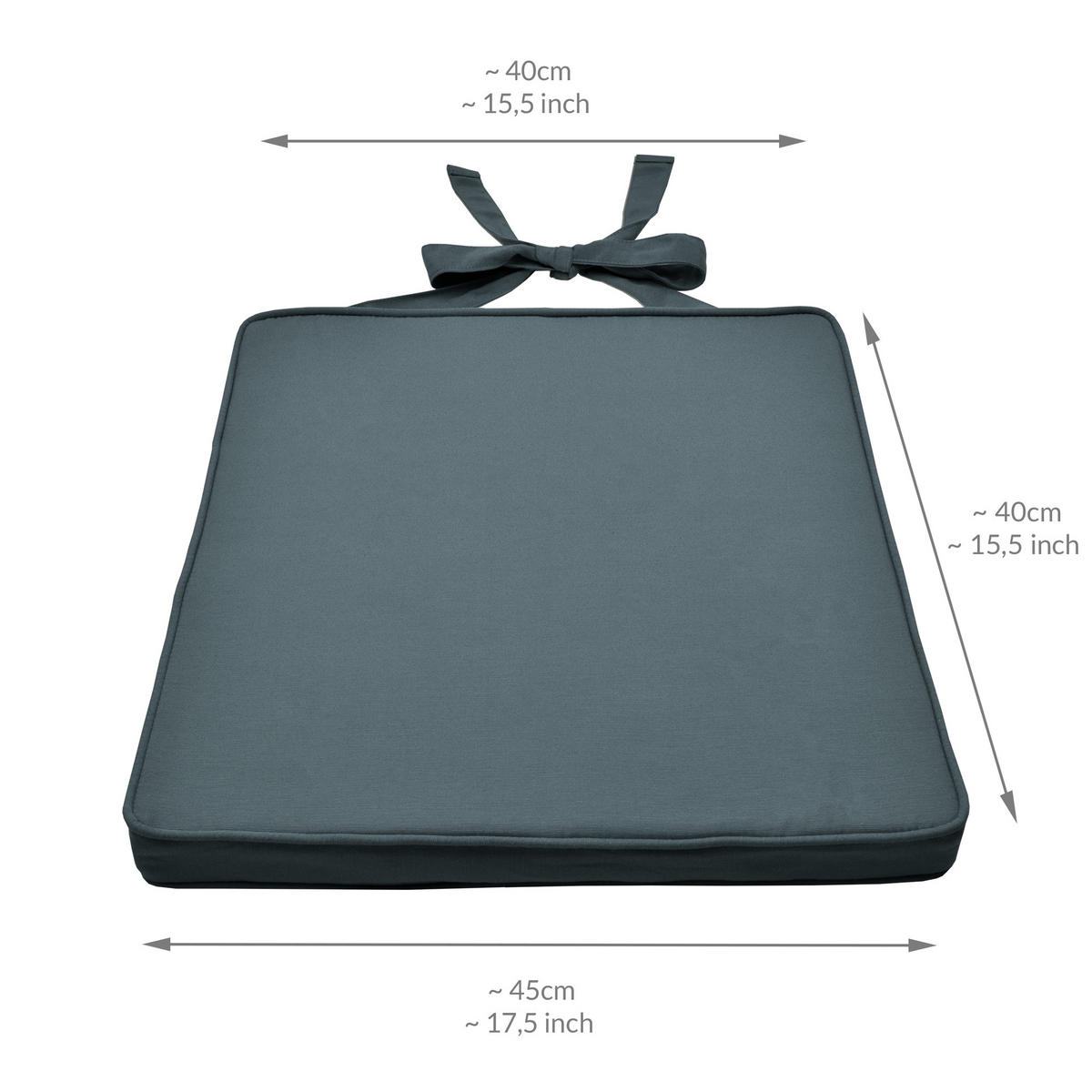 STUHLKISSEN Loft SK 45x40x5cm Taubenblau (2tlg) - Blaugrau, Textil (45/40/10cm) - Beautissu 