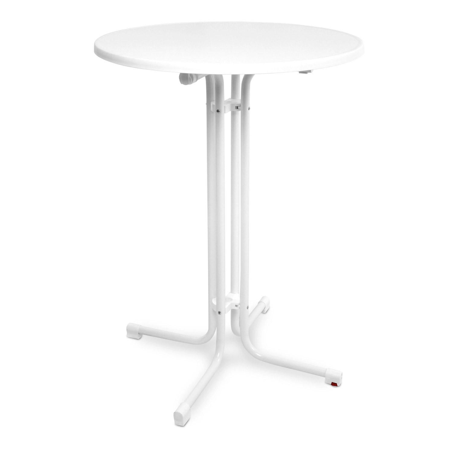 STEHTISCH Bellini - Weiß, Metall (80/80/110cm) - Beautissu 