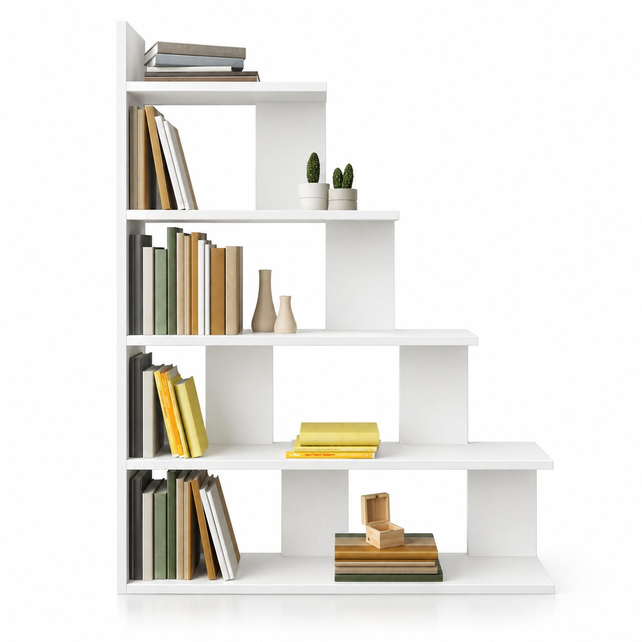 BÜCHERREGAL Echo Weiss - Weiß, Holzwerkstoff (90/120/21.8cm) - Decorotika