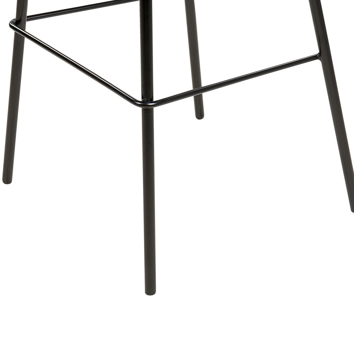 BARHOCKER 4er-Set Kunststoff Schwarz Mora - Schwarz, Kunststoff/Metall (48/90/35cm) - Beliani