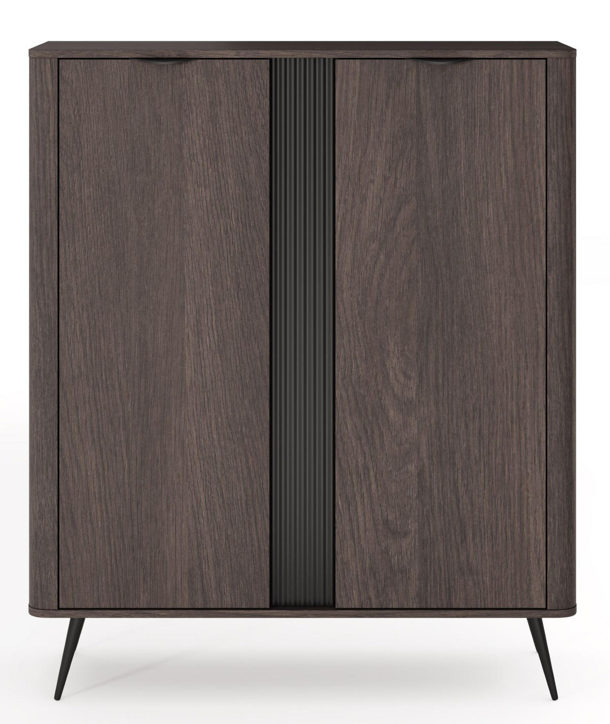 KOMMODE Hoch ERIS Mit Hohen Beinen Und Rillen - Braun, Holzwerkstoff (113.2/134.2/38cm) - Sepro Meble