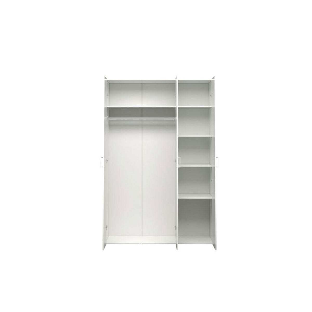 KLEIDERSCHRANK weiß - Weiß, Holzwerkstoff (116/175/49cm) - ebuy24