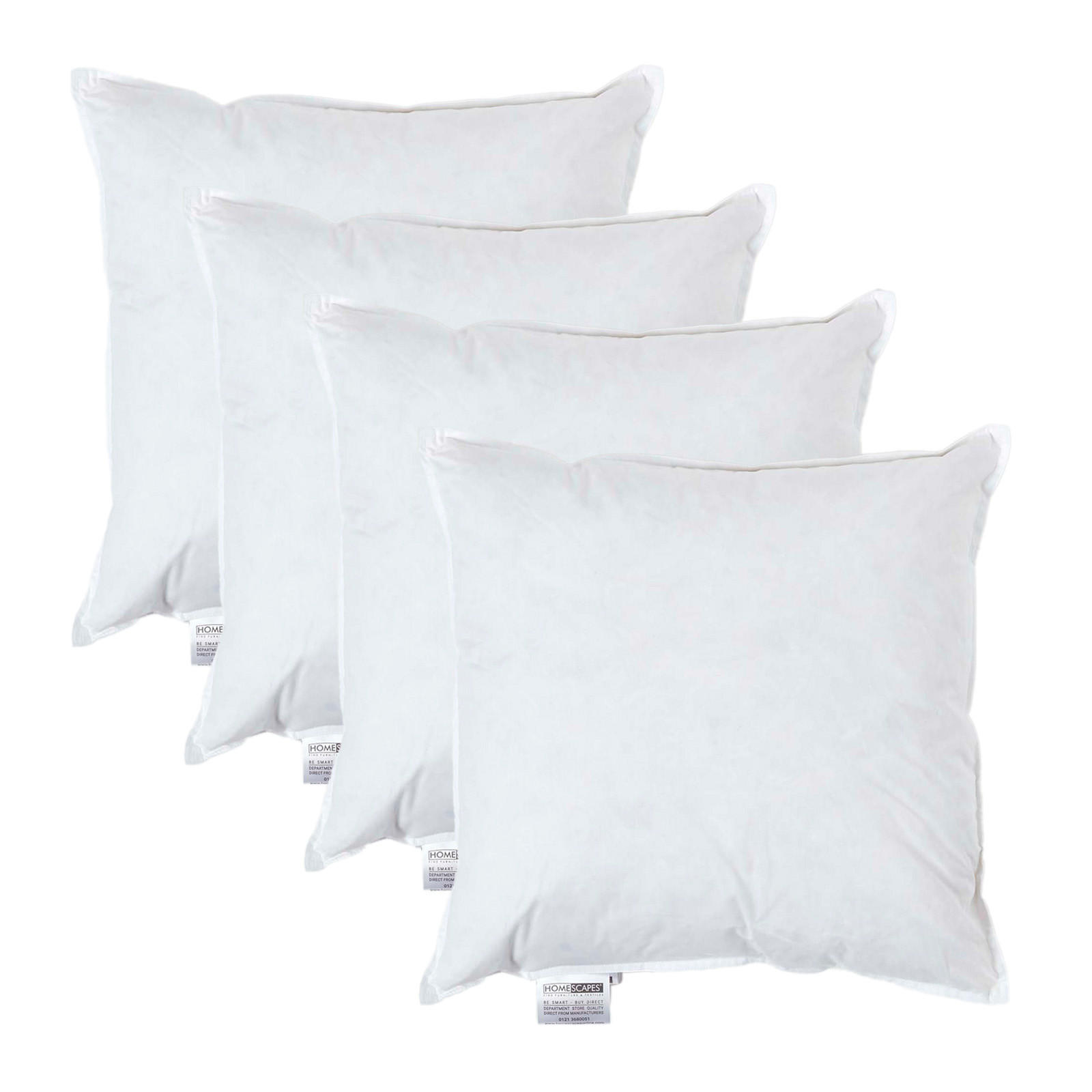 FÜLLKISSEN 4er-Set, Federkissen 45/45 cm - Weiß, Textil (45/45cm) - Homescapes