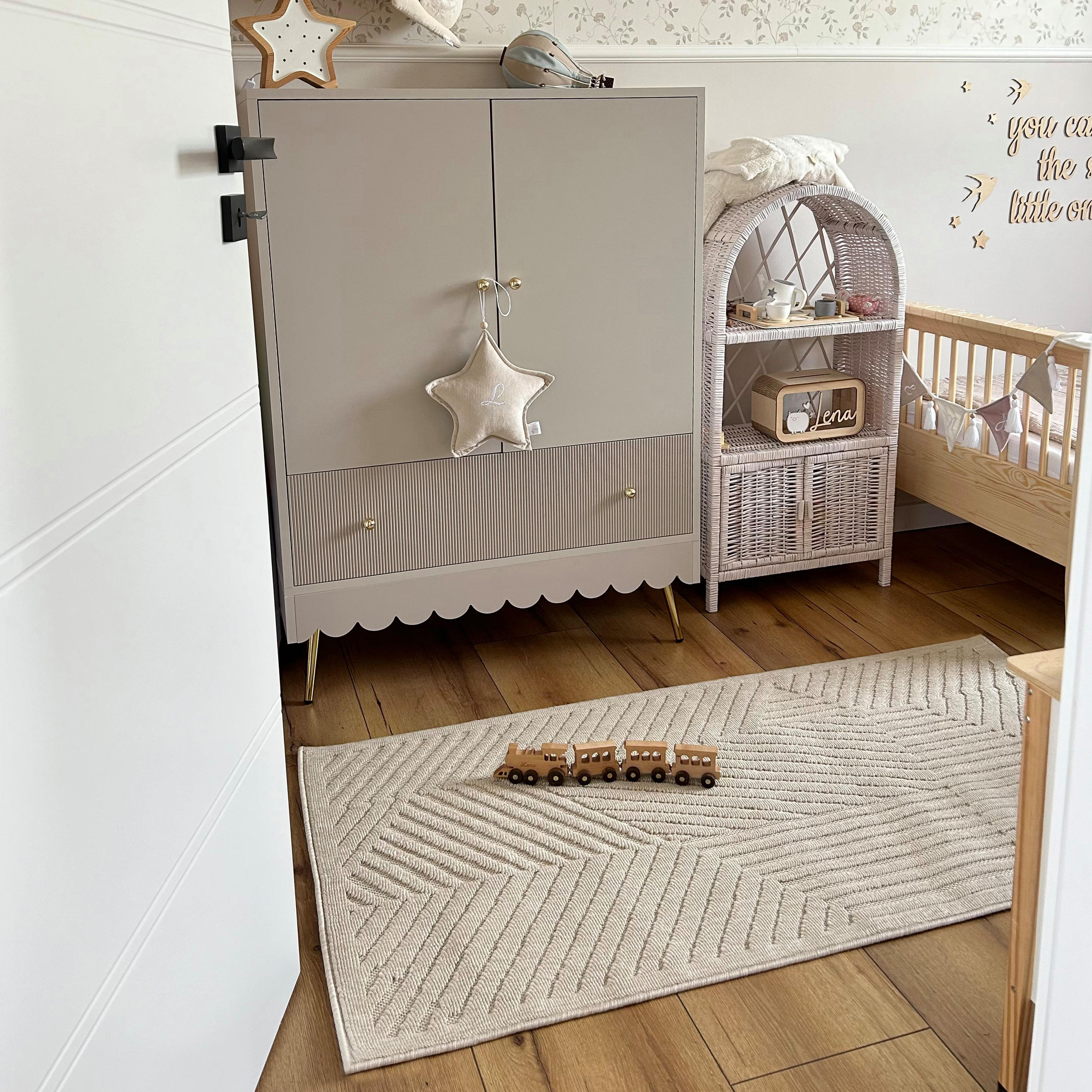 TEPPICH Beige In-Outdoor Geometrisch - Kurzflor Rechteckig - 200 x 300 cm - Beige/Creme, Textil (200/300cm) - Mazovia