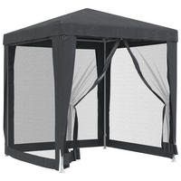 PARTYZELT Mit 4 Mesh-Seitenwänden Anthrazit 2/2 M Hdpe - Anthrazit, Kunststoff (200/240/200cm) - vidaXL