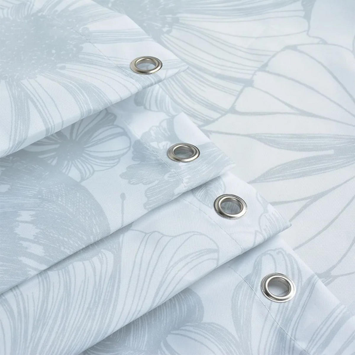 DUSCHVORHANG Schmetterling floral 180 x 180 cm Design Druck wasserdicht - Weiß, Textil (180/180cm) - MCBOSON