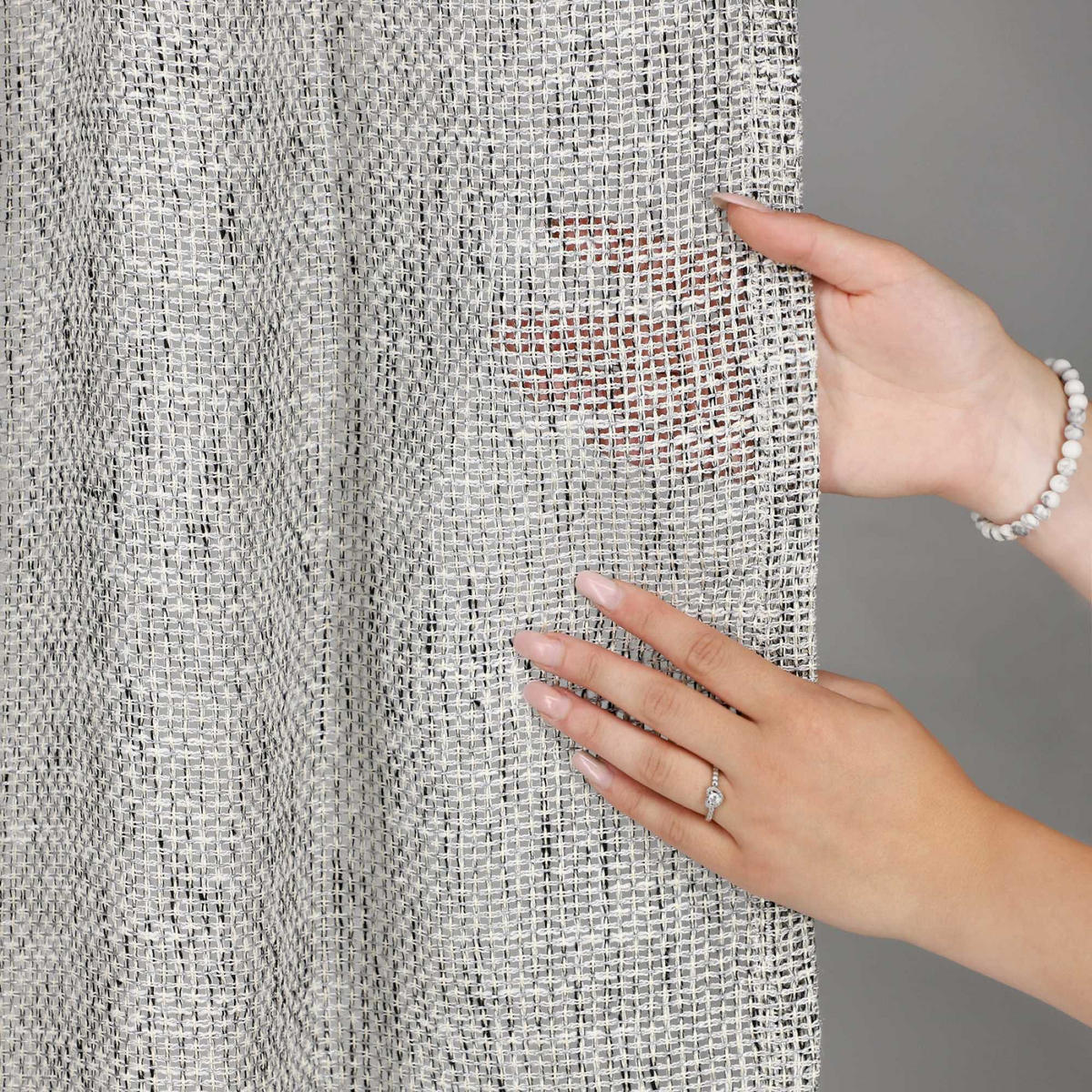 TRANSPARENTER SCHLAUFENVORHANG BRIGHT - Grau, Textil (130/1/250cm) - Schöner Wohnen