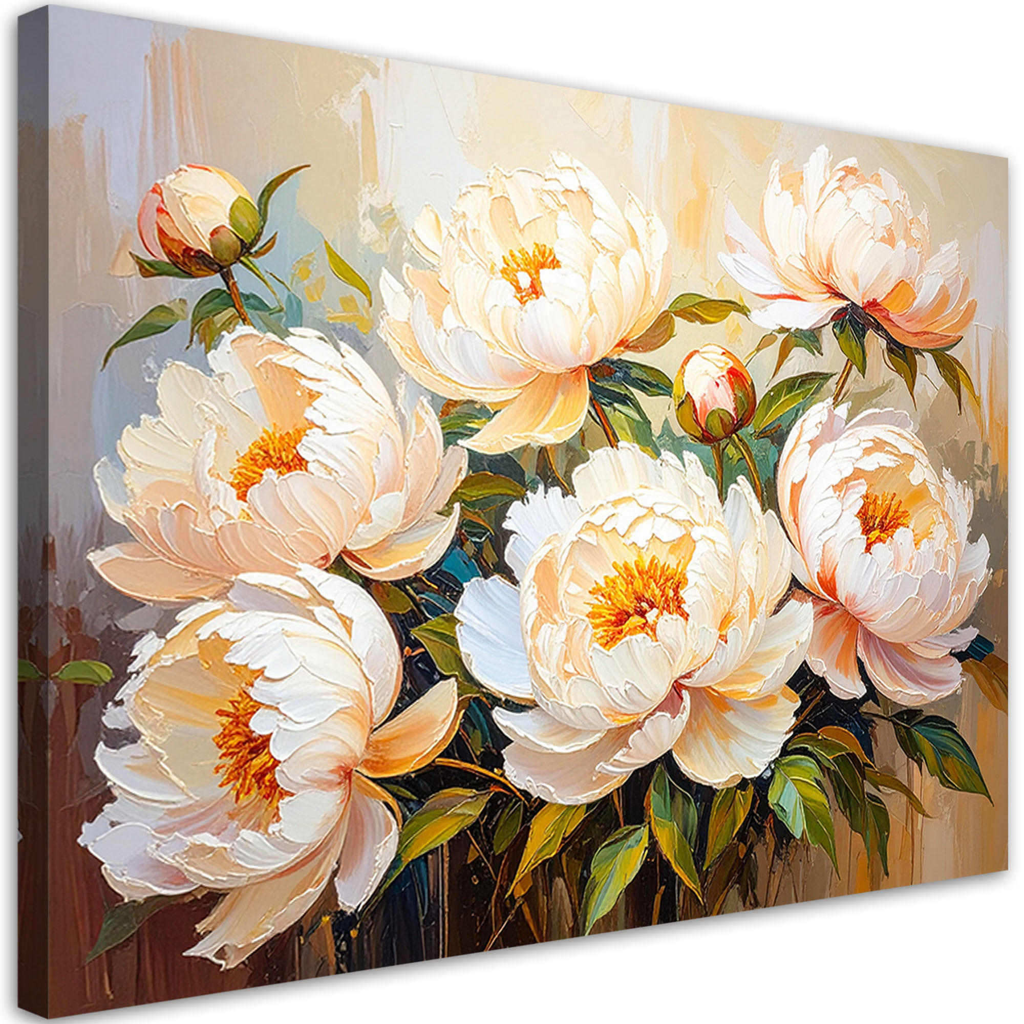 Feeby Leinwandbild Beige 120x80 cm