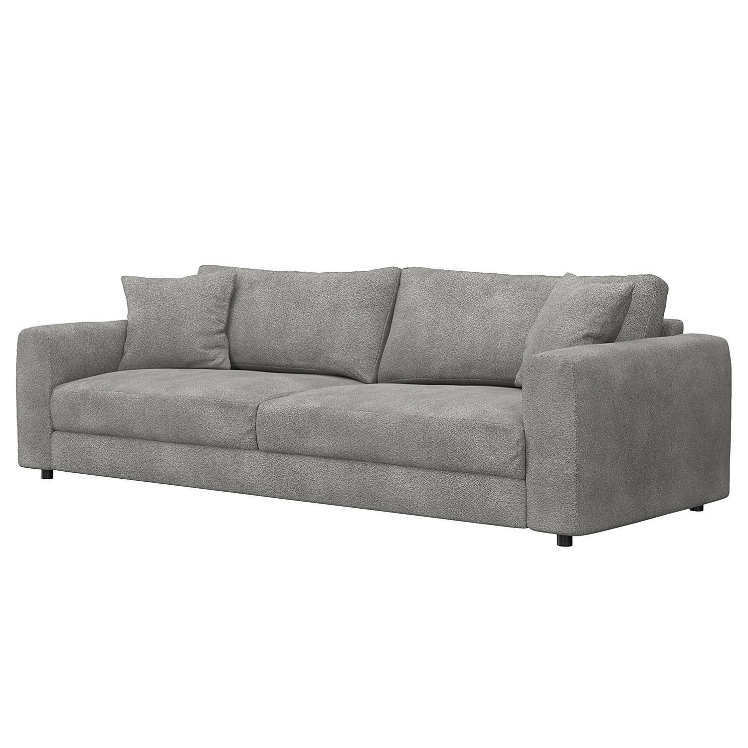3-SITZER SOFA - Schwarz/Grau, Holz/Kunststoff (238/79/106cm) - home24