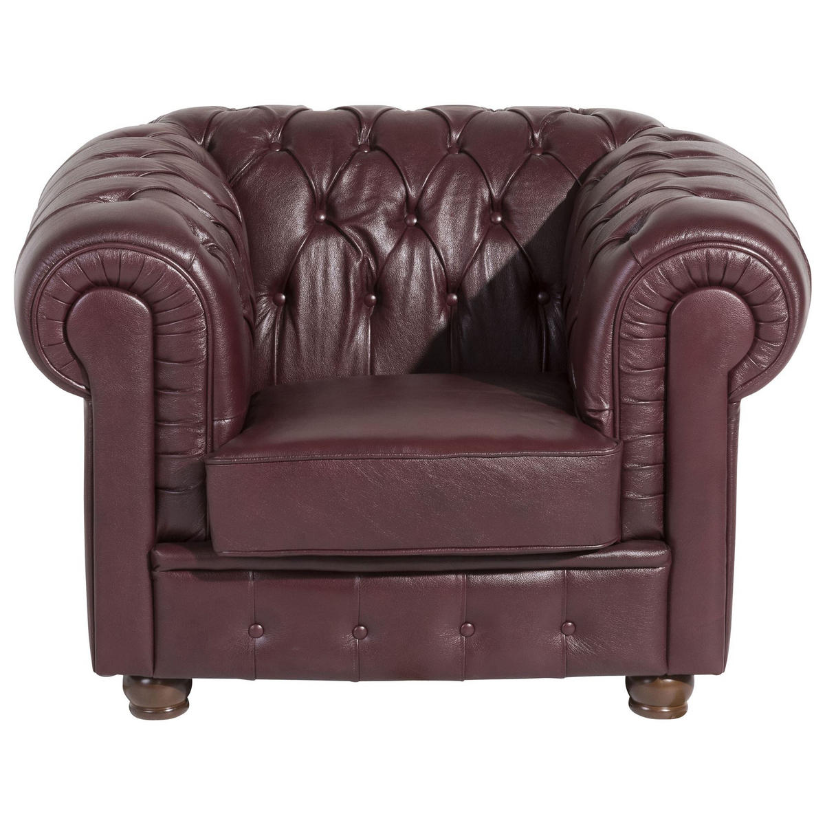 POLSTERSESSEL Kalea Wischleder rot - Rot, Leder (98/76/110cm) - 58aufmkessel