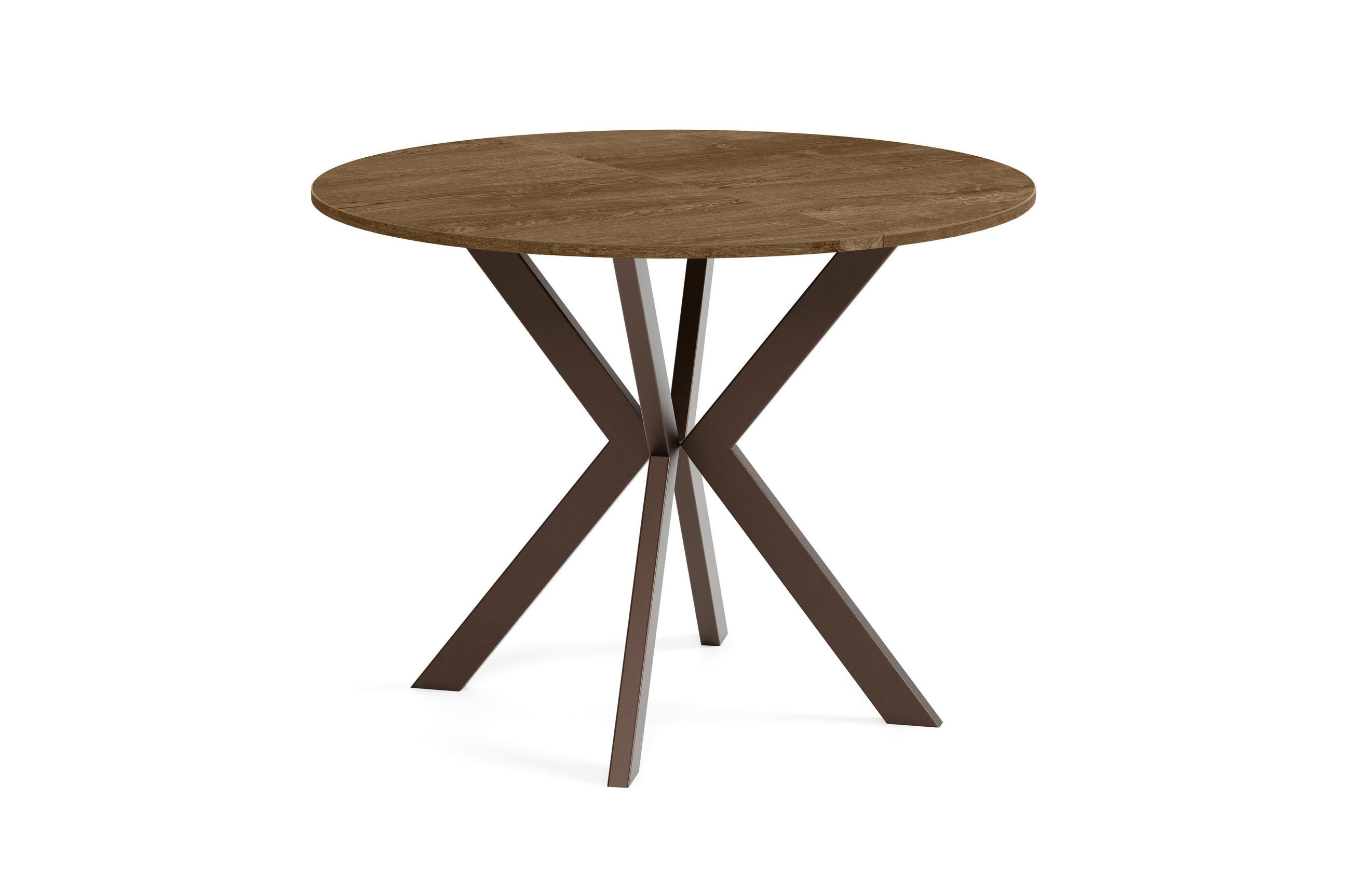 Meblini Esstisch Wildeiche, Braun 100x76x100 cm