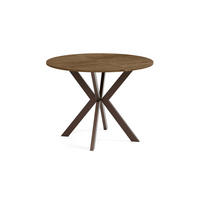 ESSTISCH EVO - Wildeiche/Braun, Holzwerkstoff/Metall (100/100/76cm) - Meblini
