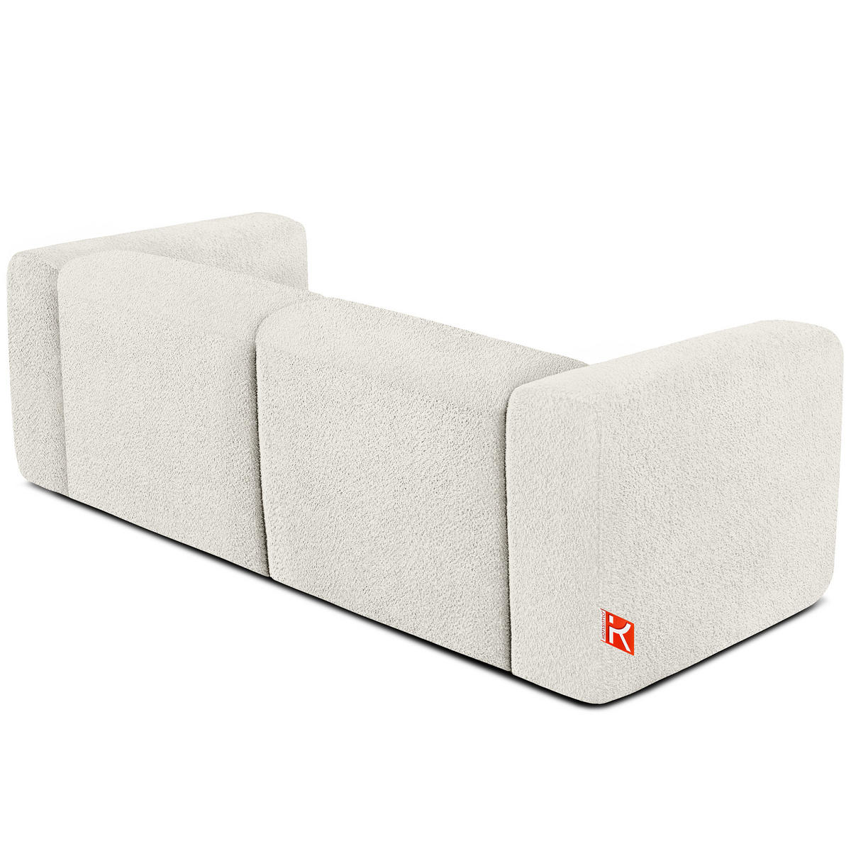 2-SITZER SOFA BUFFO, Weiß - Weiß, Holz/Holzwerkstoff (210/73/96cm) - KONSIMO®