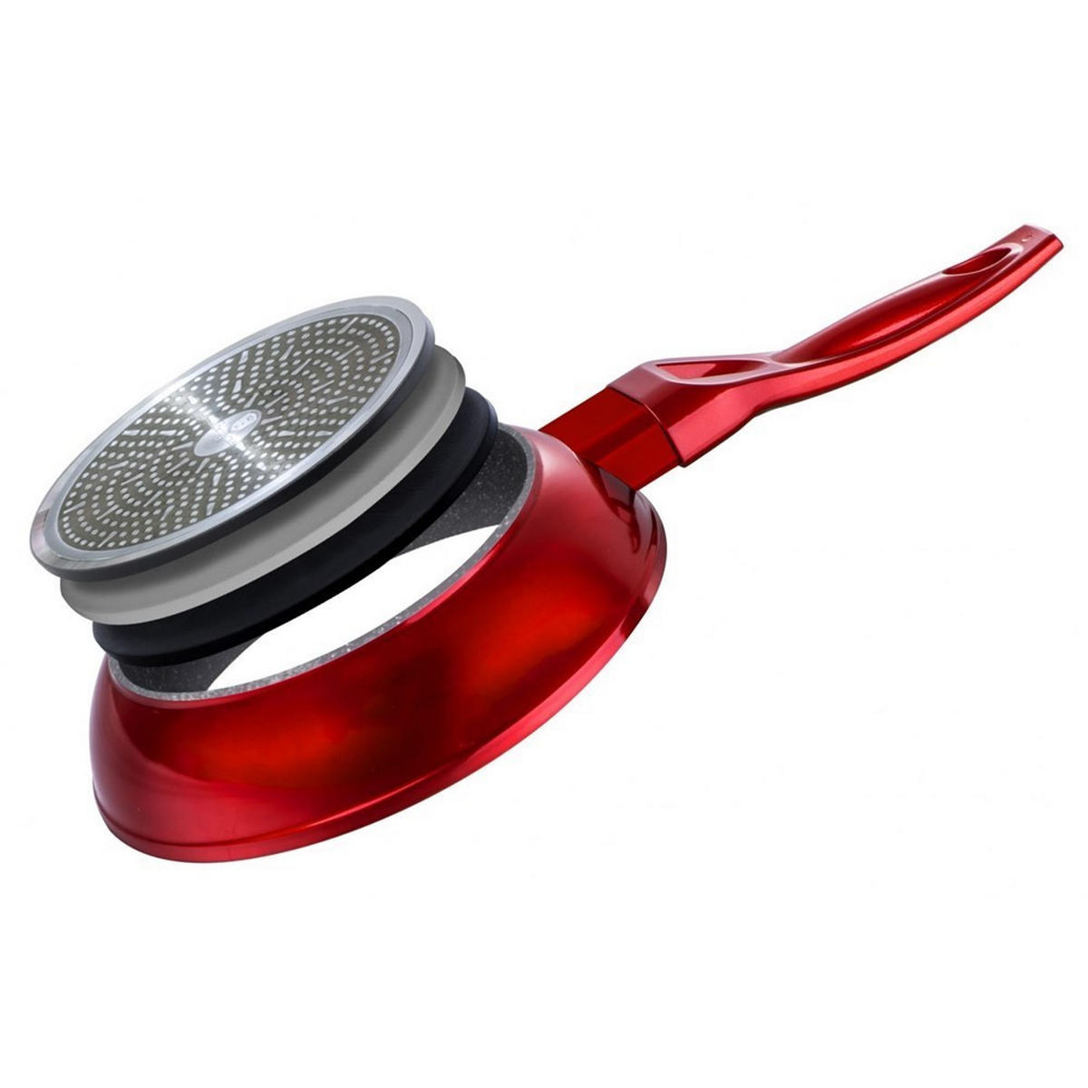 PFANNE Rot 28/28/5.5 cm BH1253N - Rot, Metall (28cm) - Berlinger Haus