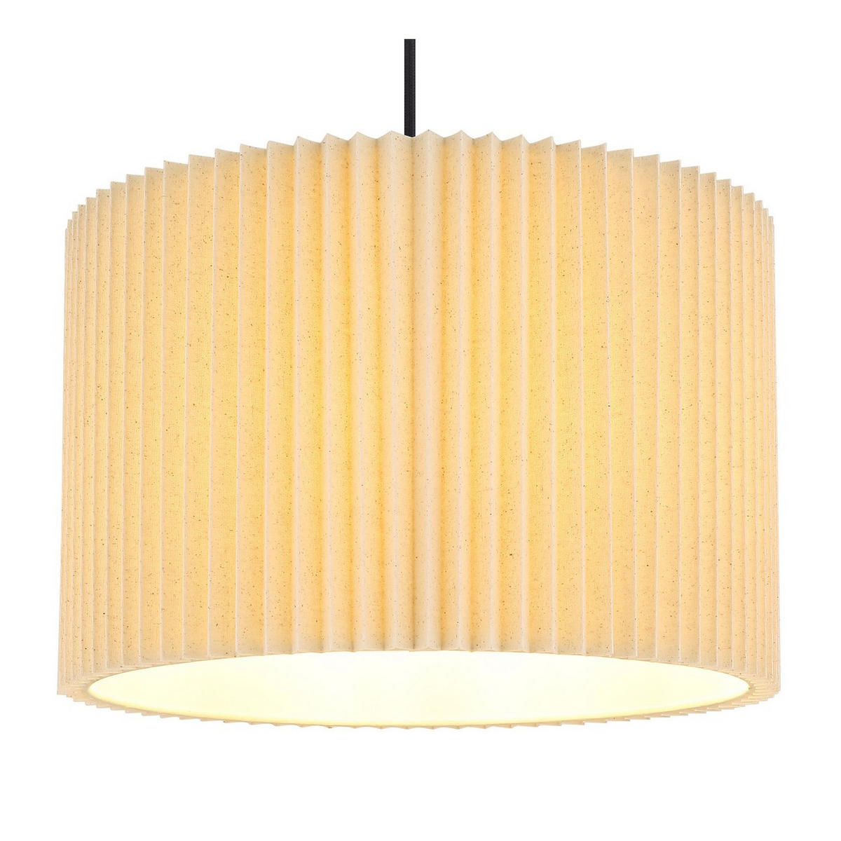 PENDELLEUCHTE Textil naturfarben - Beige, Metall (38/38/120cm) - Globo Lighting
