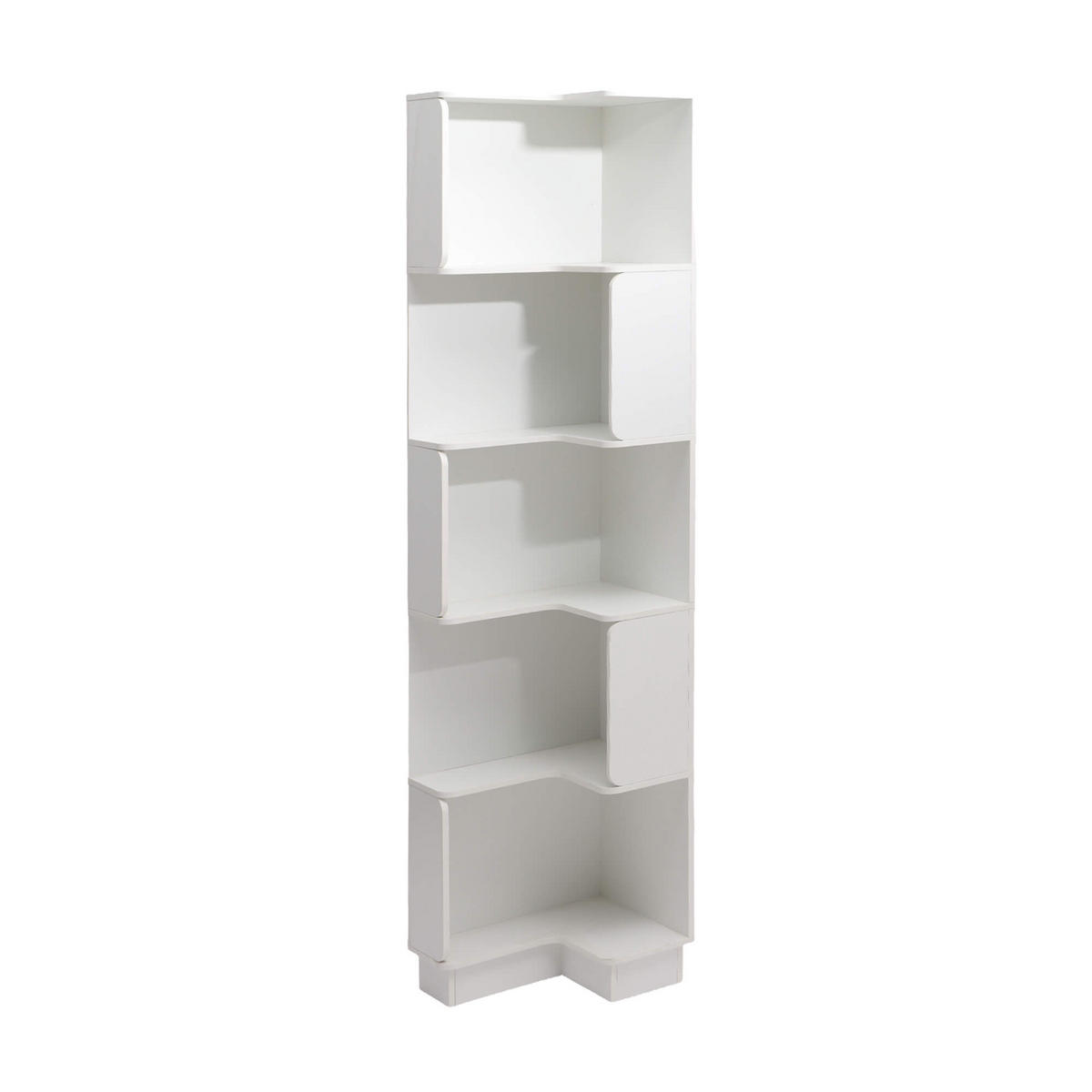 BÜCHERREGAL 6 Ablagen Weiß 38,5/37,5/175 - Weiß, Holz (39/175/38cm) - Mobili Rebecca