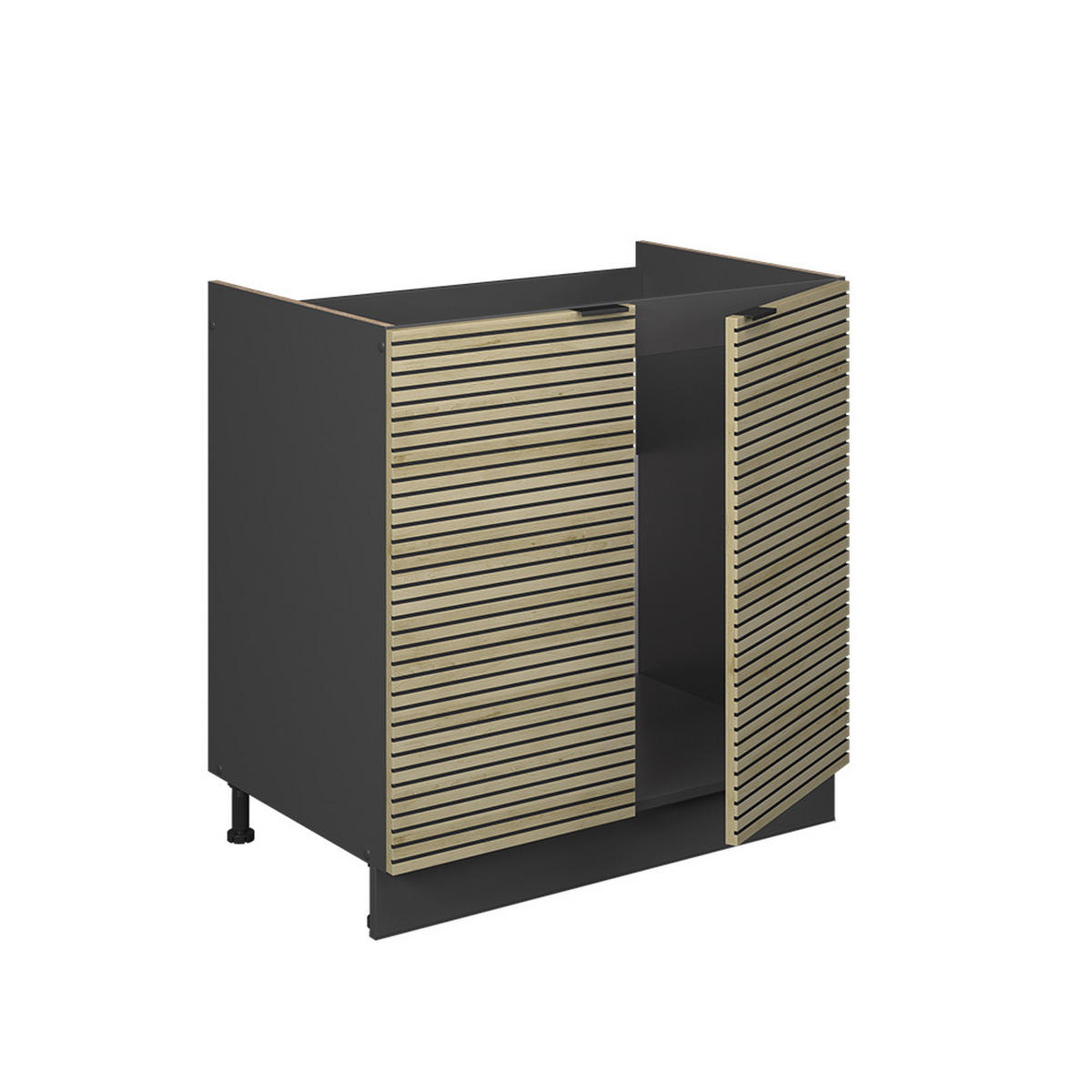 SKŘÍŇKA POD DŘEZ Fame-Line Dubový panel - antracitová/barva dubu, kompozitní dřevo (80/82/60cm) - Vicco