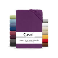 SPANNBETTTUCH Basic Jersey dunkel violett, 140x200 cm - 160x200 cm - Violett, Textil (160/200cm) - Castell