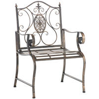 GARTENSTUHL Metall Bronze - Bronzefarben, Metall (62/94/53cm) - CLP