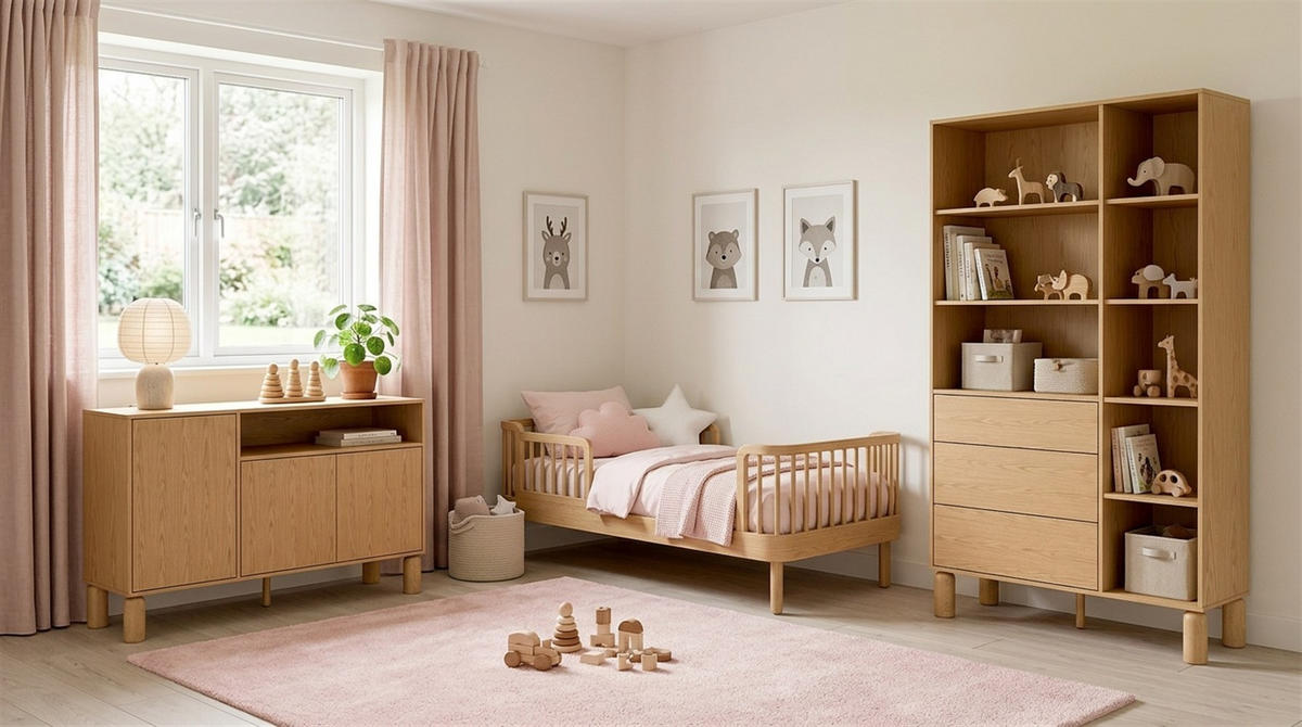 KOMMODE SABBIA 140/91,6/40,6cm mit Schubladen 3 Türen Eichefarben - Eichefarben, Holzwerkstoff (140/91.6/40.6cm) - MASSENO