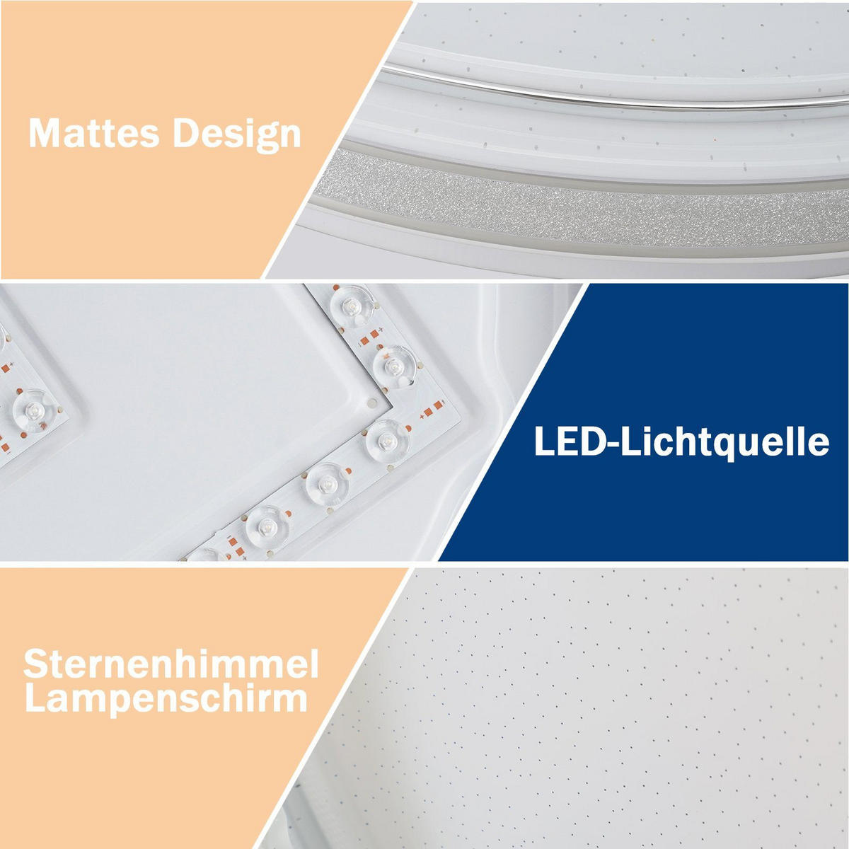 LED-DECKENLEUCHTE Zwillingsring 27/27/6 cm - Silberfarben, Kunststoff (27/27/6cm) - Nettlife