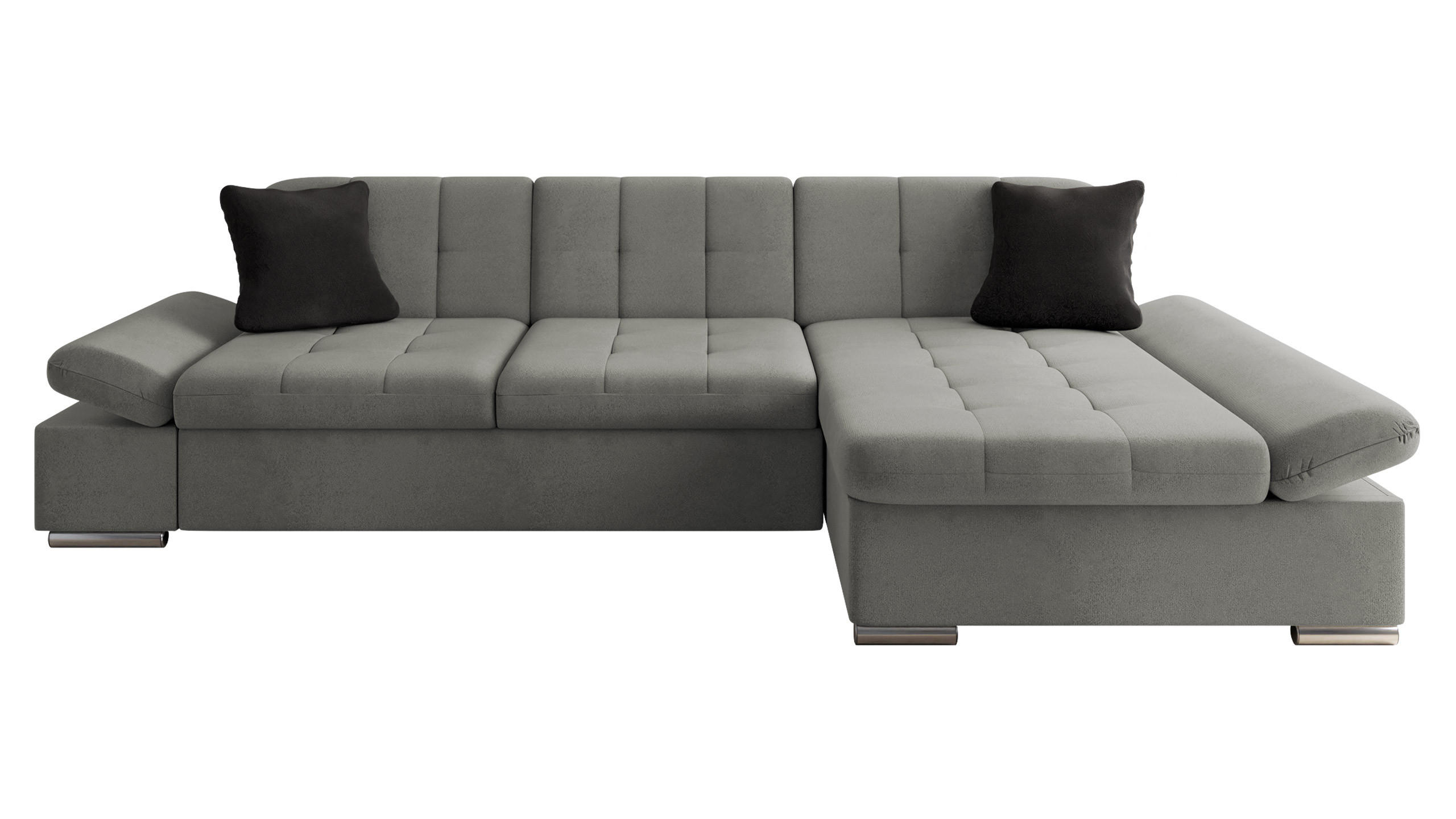 ECKSOFA Montana, Seite: Rechts - Silbereichenfarben, Holz/Textil (278/161cm) - MIRJAN24