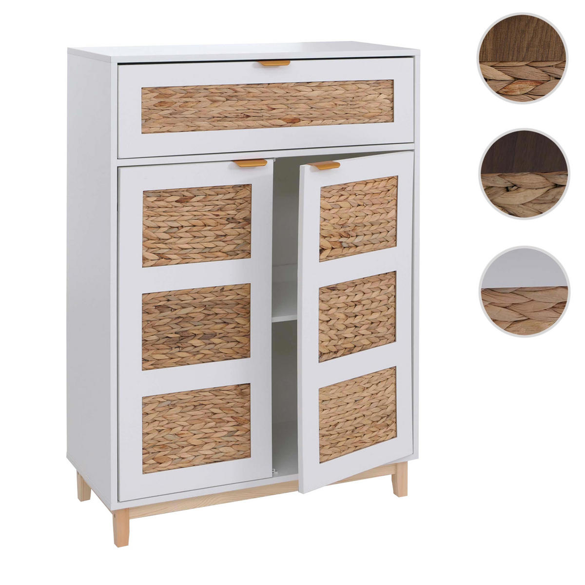 KOMMODE Weiß - Weiß, Holz (80/115/35cm) - MCW
