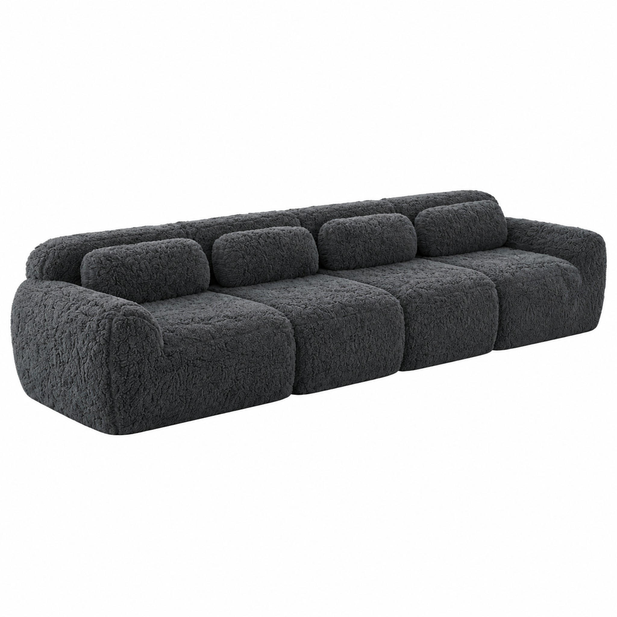 Meubliv Sofa Grau 104x73x378 cm