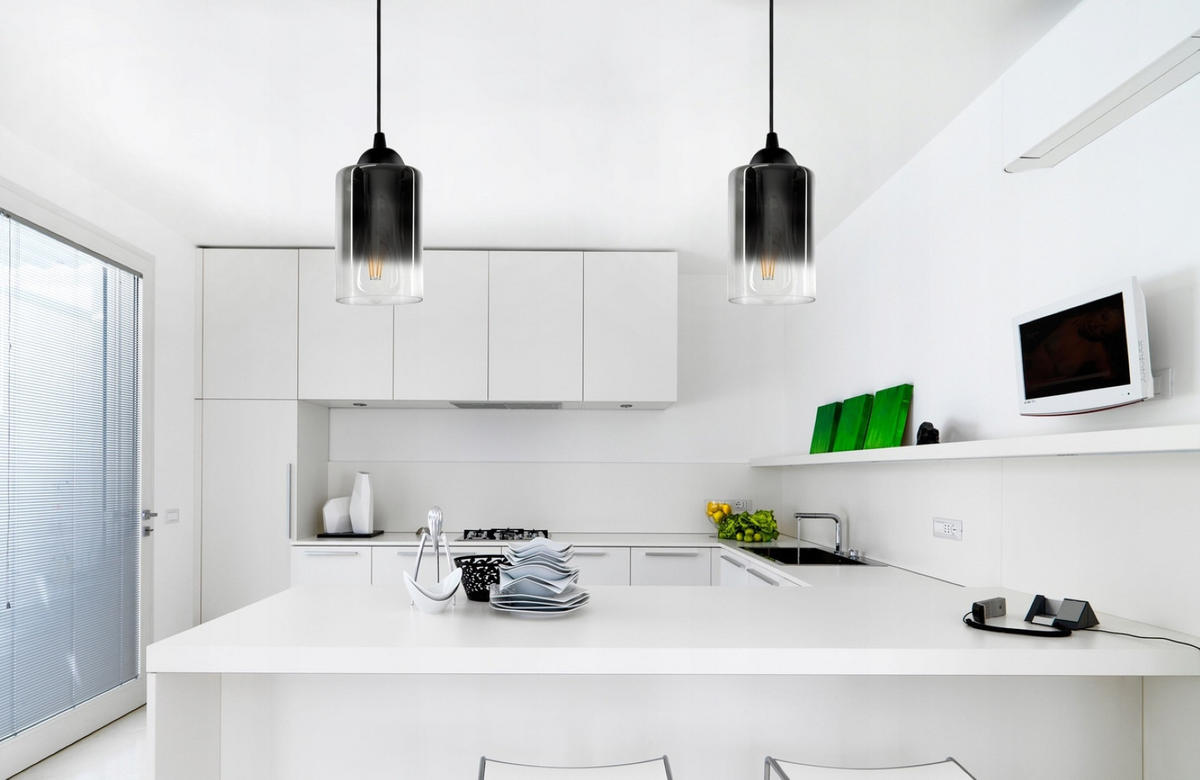 PENDELLEUCHTE GRAF - Transparent/Anthrazit, Glas/Metall (10/10/80cm) - kiki design