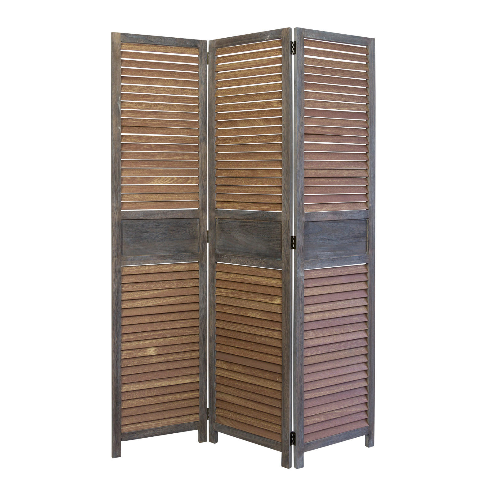 PARAVENT 3-tlg. 120/170 cm Braun Bambuslamellen - Braun, Holz (120/170/2cm) - Homestyle4u