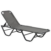 SONNENLIEGE - Grau, Textil/Metall (58.5/89/188cm) - Outsunny