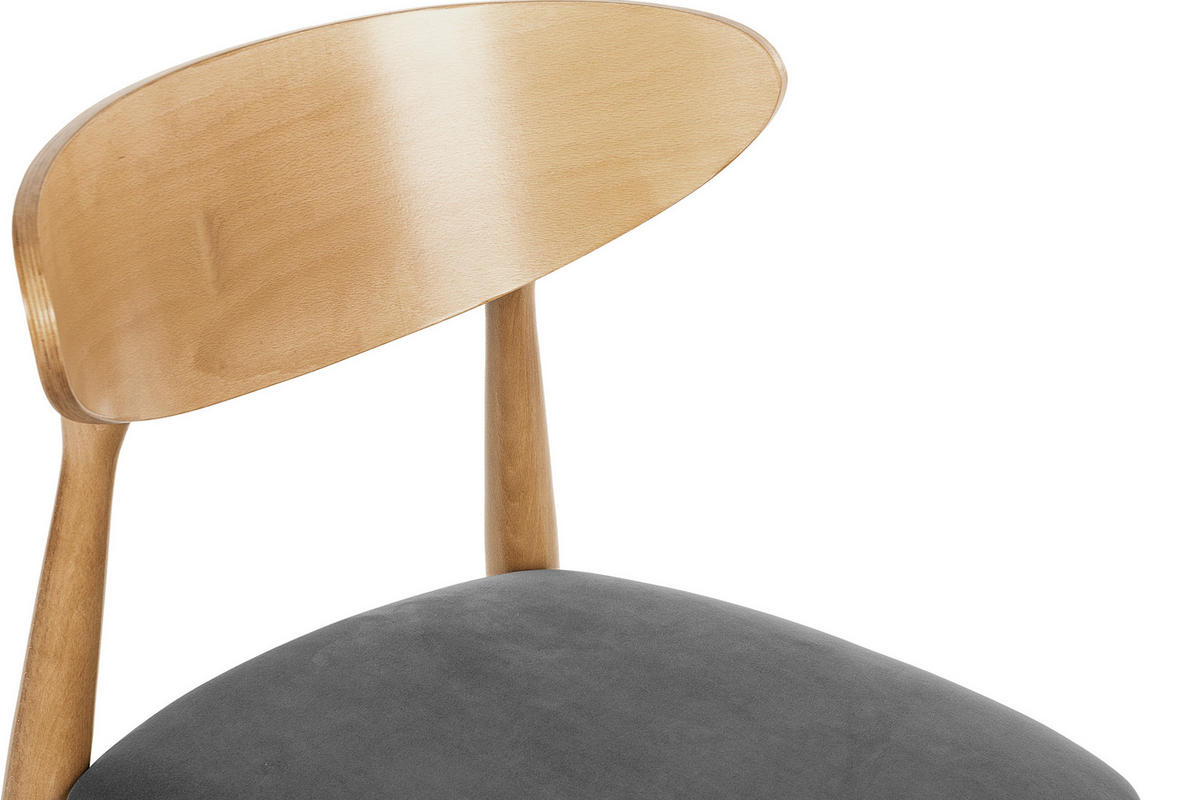 ESSZIMMERSTÜHLE RABI (2er-Set), grau / Eiche hell - Eichefarben/Grau, Holz/Buchenholz (47/79/45cm) - KONSIMO®