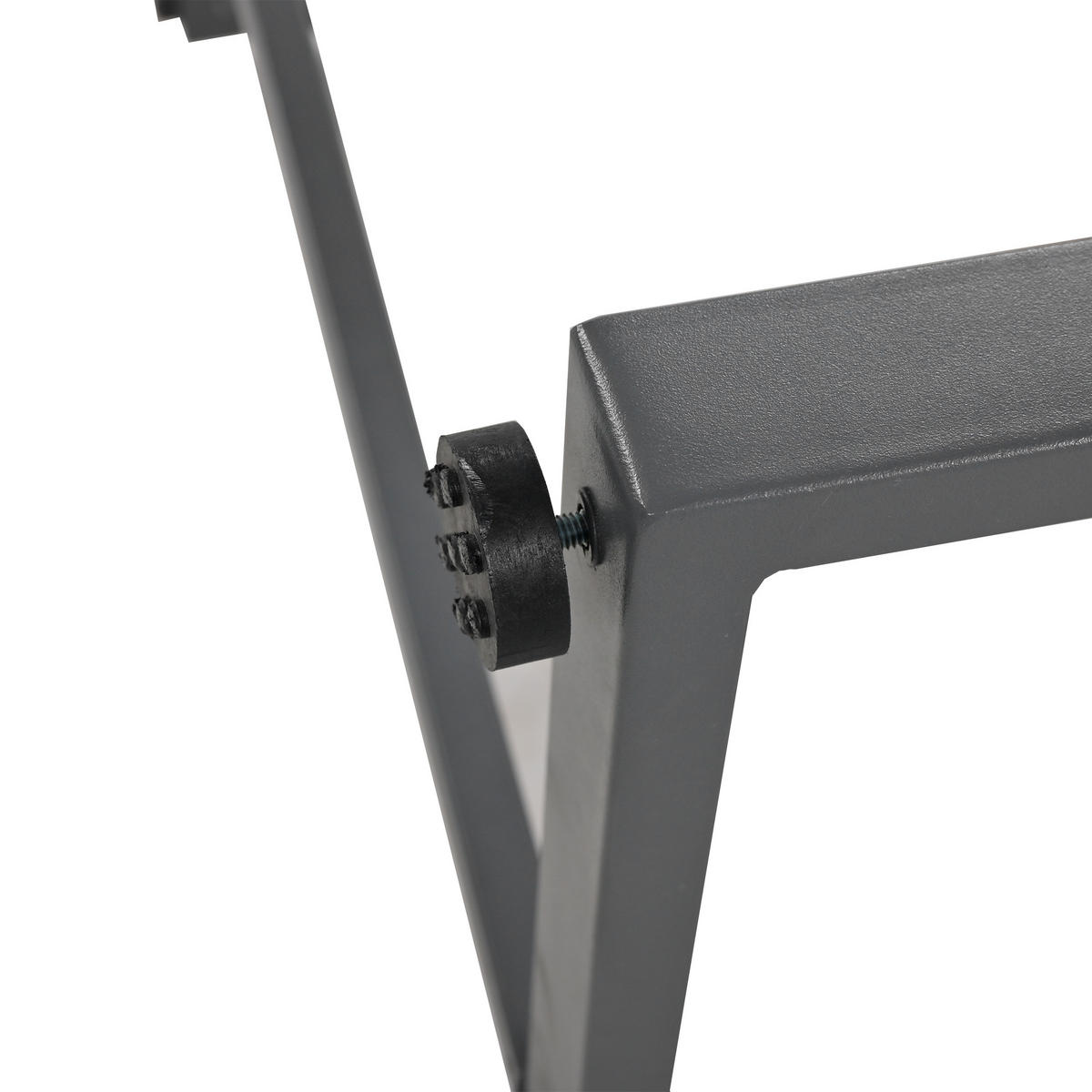 GARTENMÖBEL 186x64x76cm grau aus Stahl und Akazie, mit Kissen - Grau, Metall - Modfu