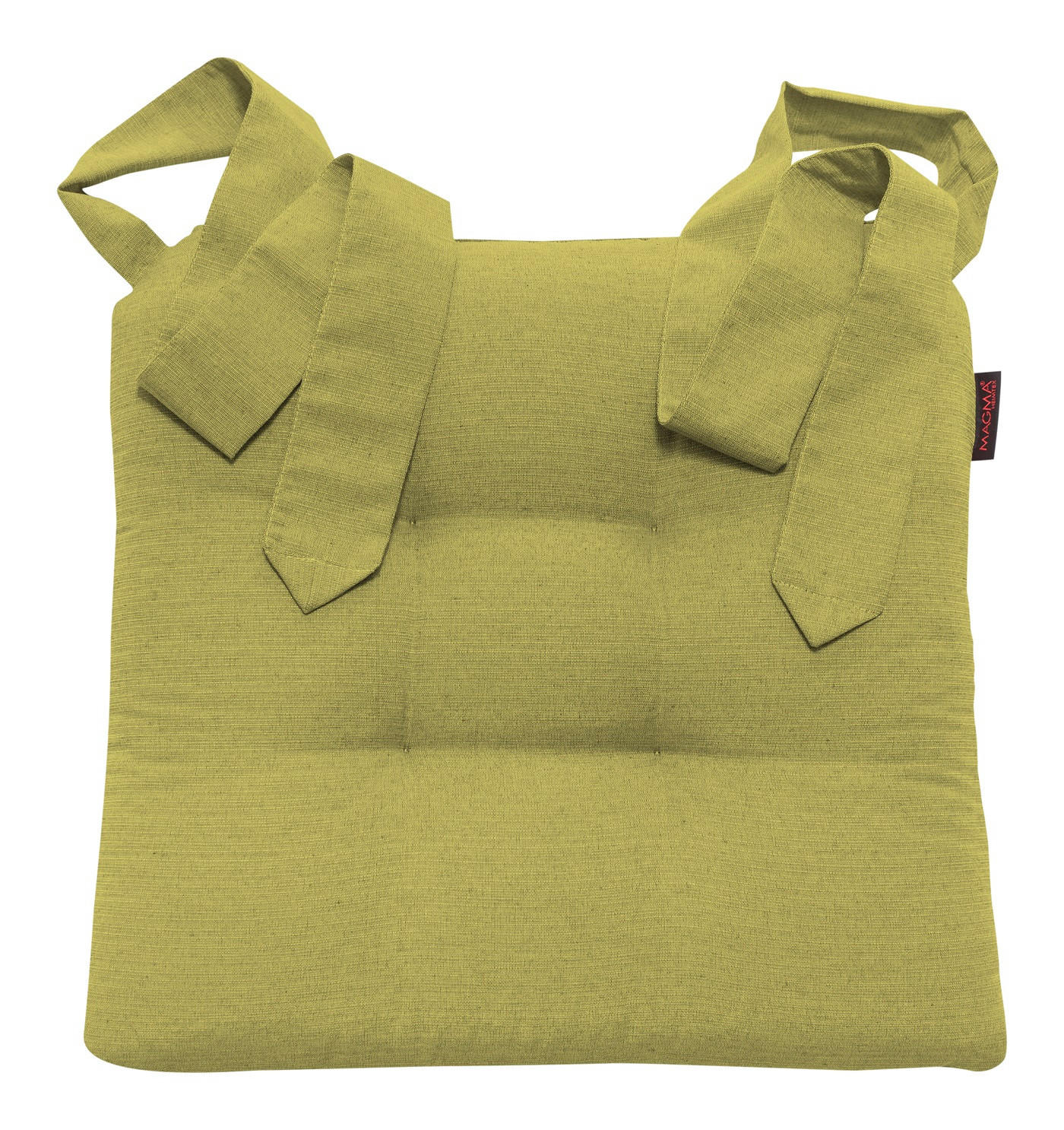 STUHLKISSEN Fino mit Schleifenband 2er Set grün - Grün, Textil (46/42/7cm) - Magma Heimtexx