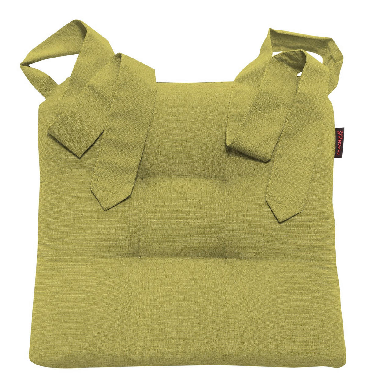 STUHLKISSEN Fino mit Schleifenband 2er Set grün - Grün, Textil (46/42/7cm) - Magma Heimtexx
