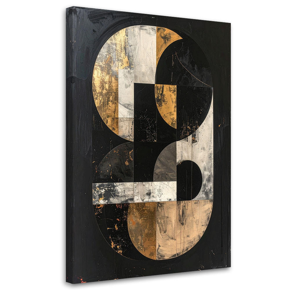 LEINWANDBILD Abstraktion 60x90cm - Schwarz, Textil (60/90cm) - Feeby