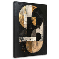 LEINWANDBILD Abstraktion 60x90cm - Schwarz, Textil (60/90cm) - Feeby