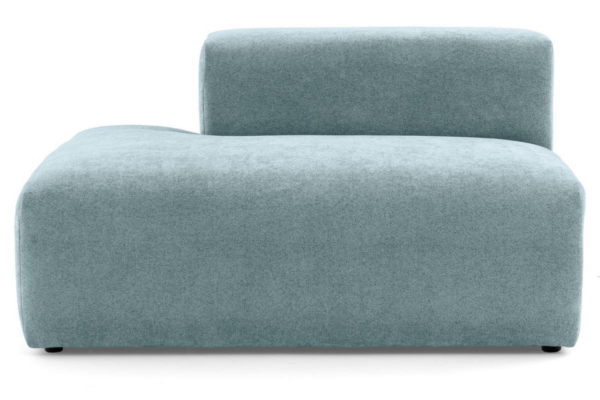 4-SITZER modulares Ecksofa HEAVEN SET 2 Links, Breite 300 cm Webstoff Blaugrau - Blaugrau/Schwarz, Holz/Kunststoff (300/245cm) - Muffo