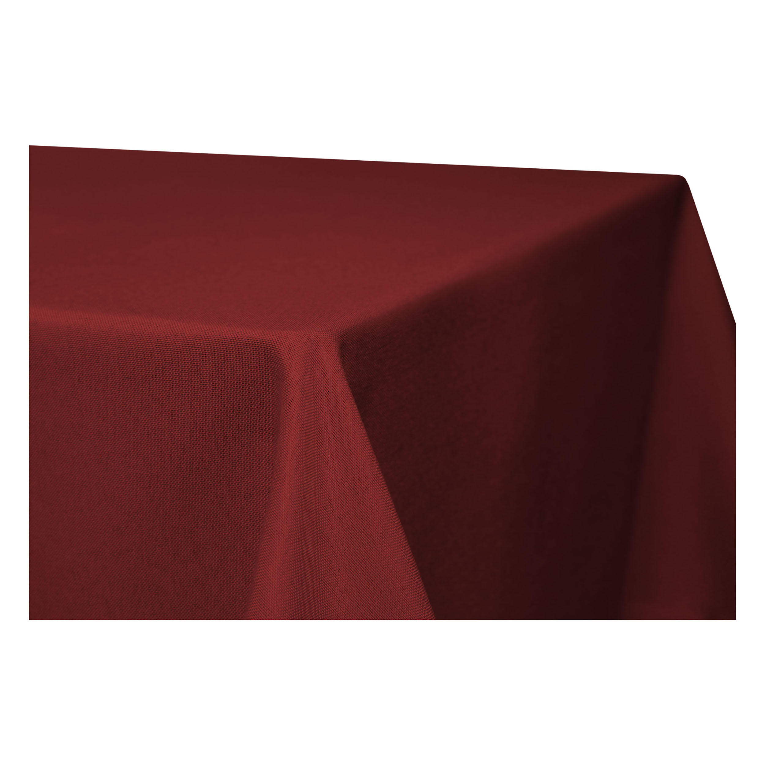 TISCHDECKE Leinenoptik 90/90 cm eckig bordeaux - Bordeaux, Kunststoff (90/90cm) - TiborTex