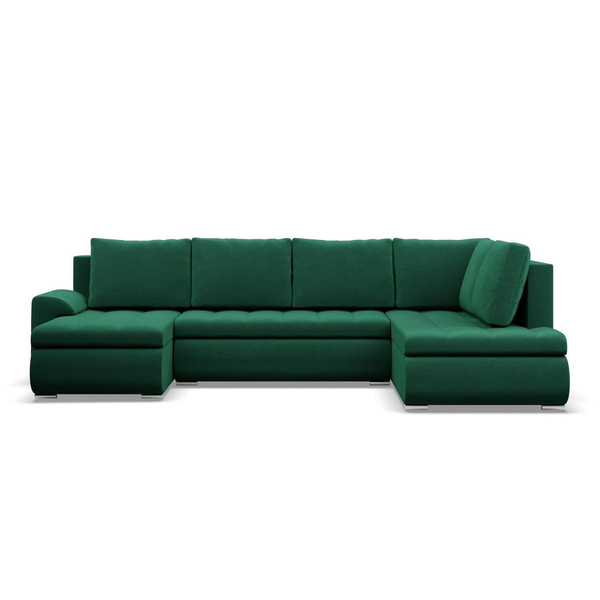 U-SOFA MIT SCHLAFFUNKTION FORESTA, Dunkelgrün - Dunkelgrün, Textil (300/89/200cm)