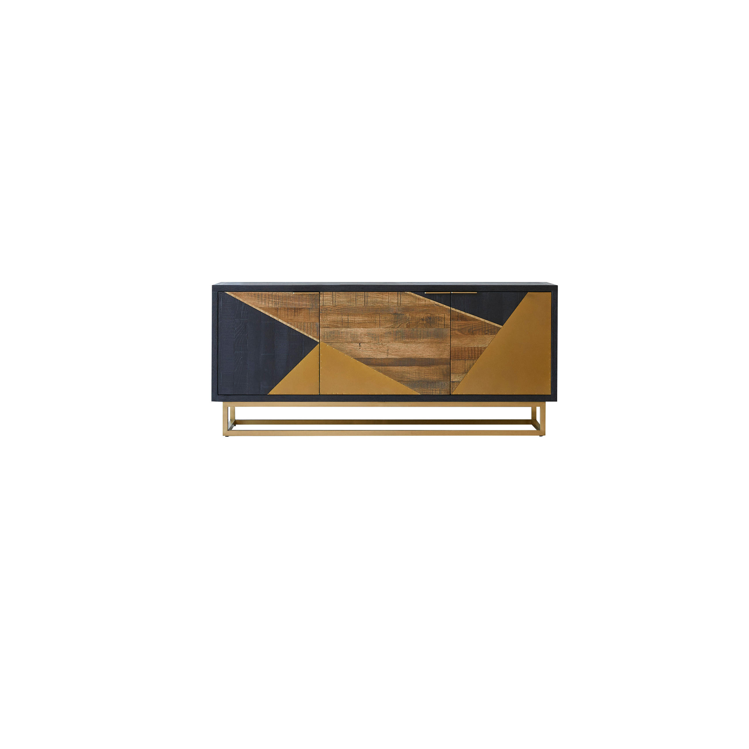 Tikamoon Sideboard Schwarz 160x70x45 cm